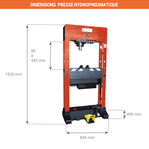 dimensions presse hydropneumatique PHP50plus