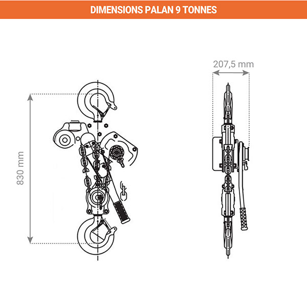 dimensions totales palan9t