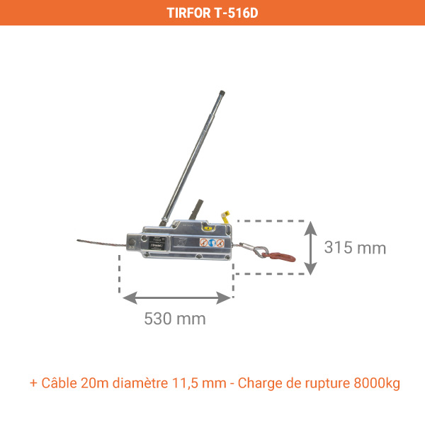 tirfor 516d dimensions