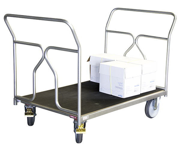 chariot modulable tube 2 cotes charge max 500kg cartons