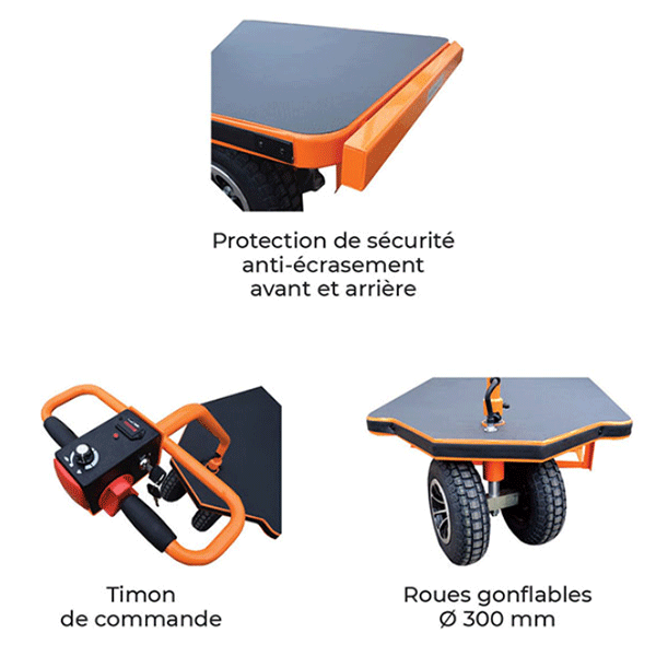 Chariot De Manutention MSW Capacité 600 Kg - Plateforme Transport Lourds, Pliable | Chantier, Atelier, Livraison, Roues PVC