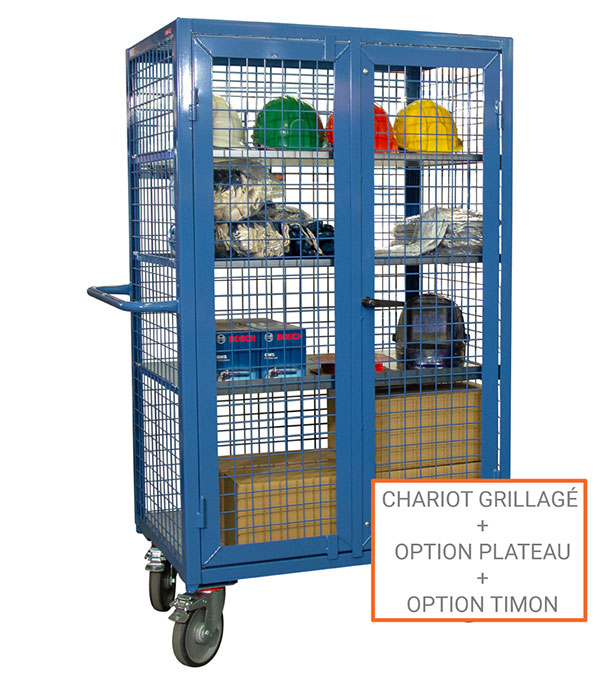 options chariot grillage verrouillable