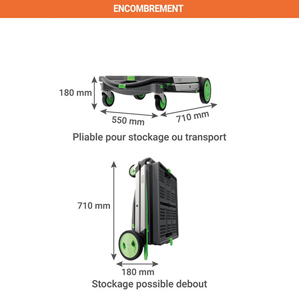 Chariot De Jardin 43L INTEC - 2 Roues Robuste Charge 60kg, Polyvalent Pour Bûches Et Déchets