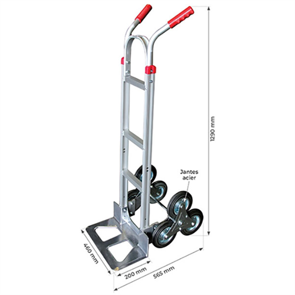 Diable 3 roues en aluminium charge 150kg pour monter les escaliers — free download