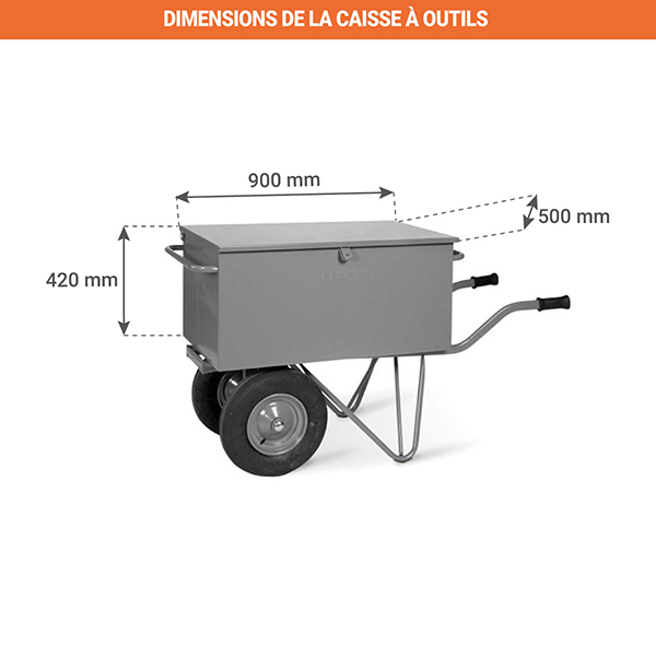 dimensions brouette 2 roues caisse outils