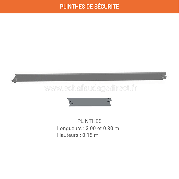 Echafaudage de maçon de 104m² Structure + Planchers + Plinthes