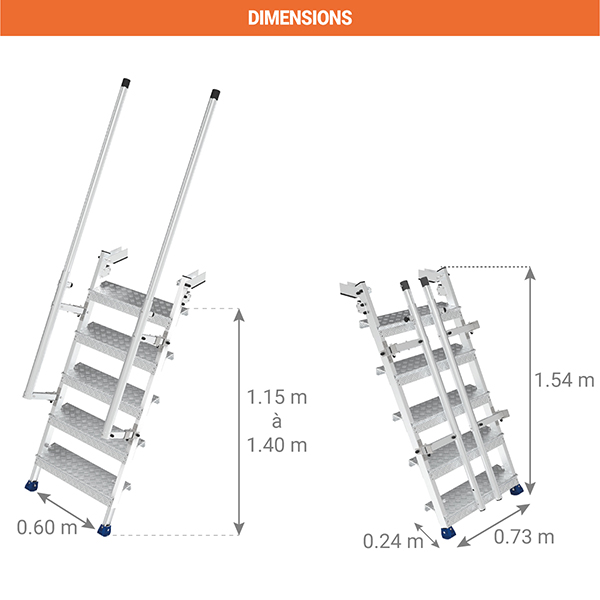 dimensions echelle camion EAC