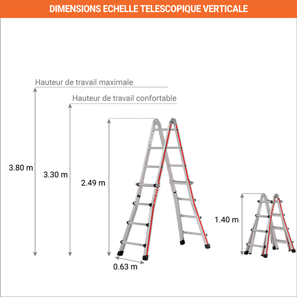 dimensions echelle telescopique verticale 8042