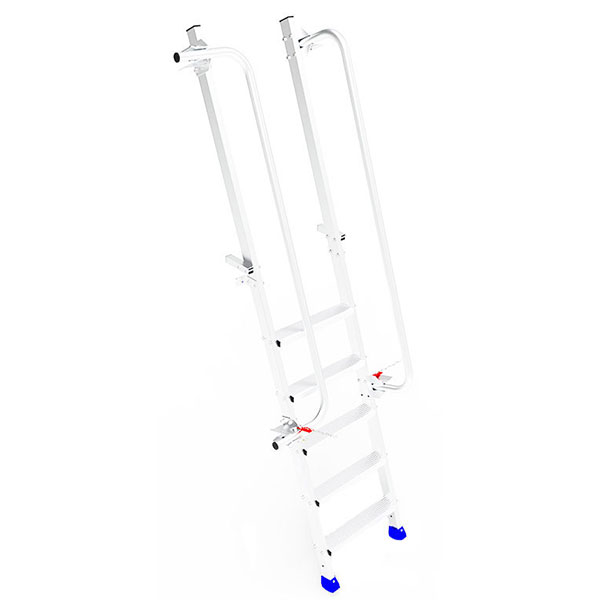Échelle Rabattable Galvanisée Pour Camion/camping-car - 3 Marches, Charge 300kg, Acier Inox