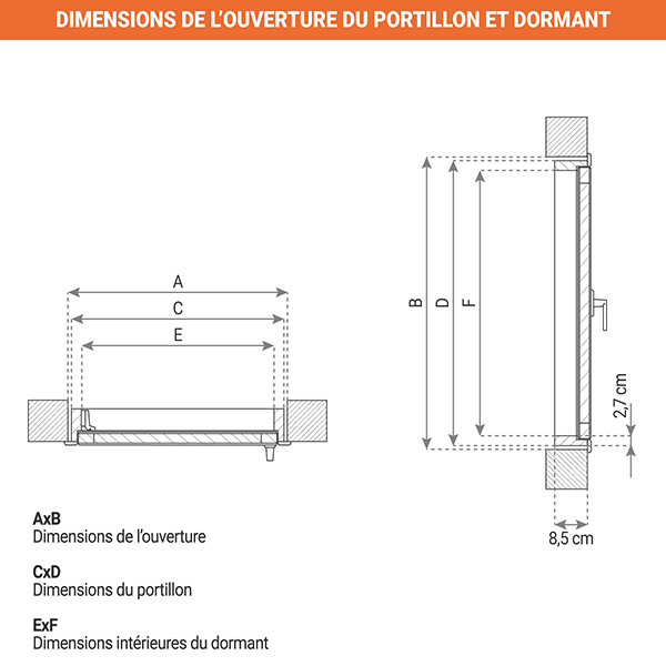 60x111cm Trappe de comble pour la pièce supérieure Dimensions douverture 