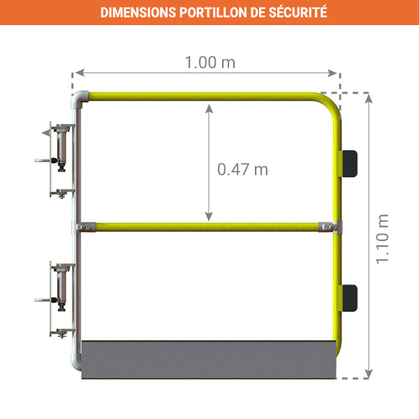 dimensions grand portillon de securite kee gate