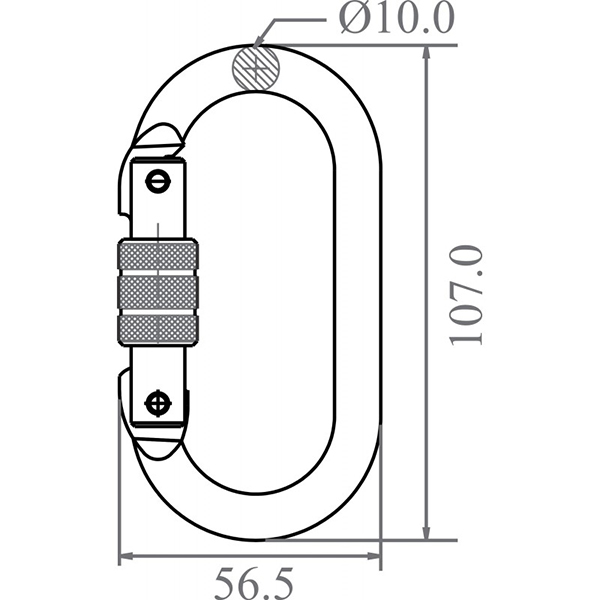 dimensions mousqueton FA5010117