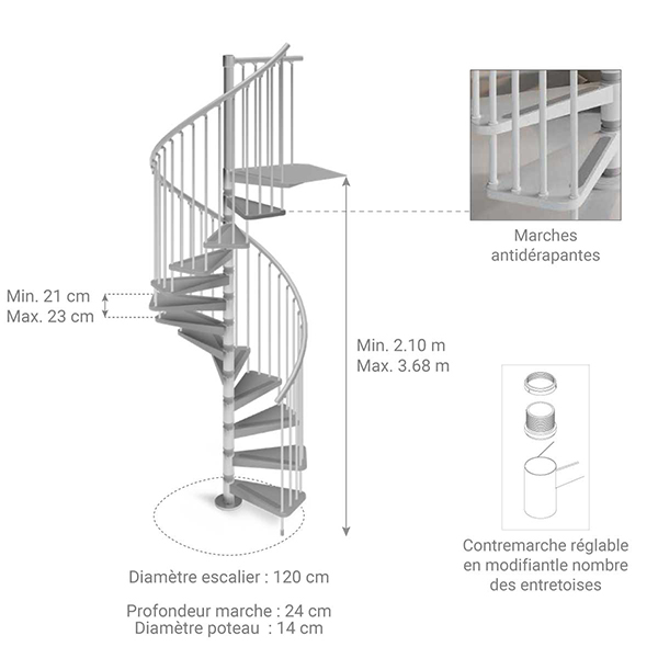 dimensions escalier gain place 912212