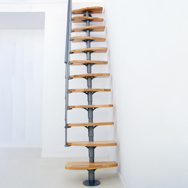 escalier design acier bois largeur 60cm interieur