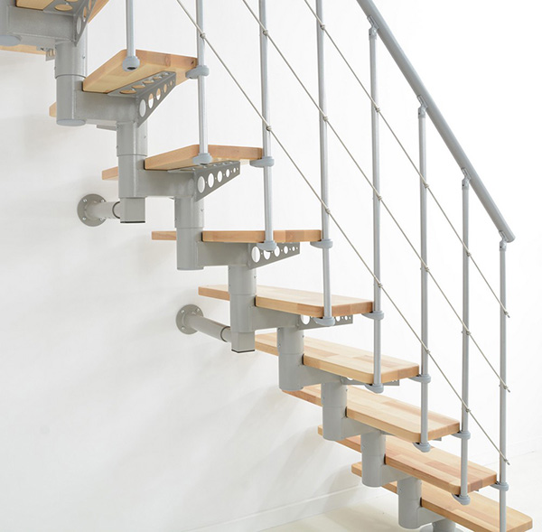 escalier droit bois acier largeur 80cm confort