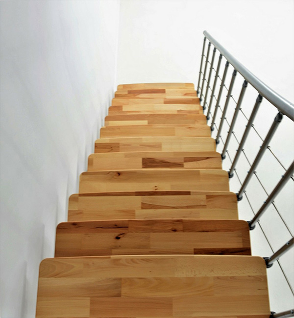 escalier droit bois acier largeur 80cm zoom