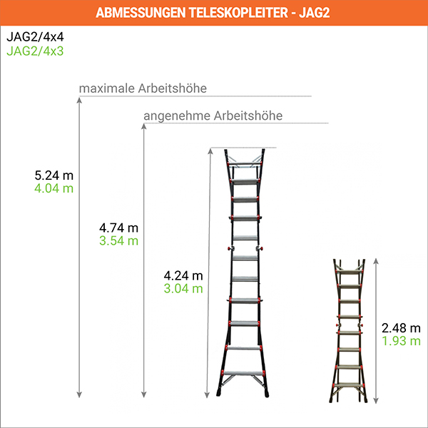 abmessungen teleskopleiter jag2