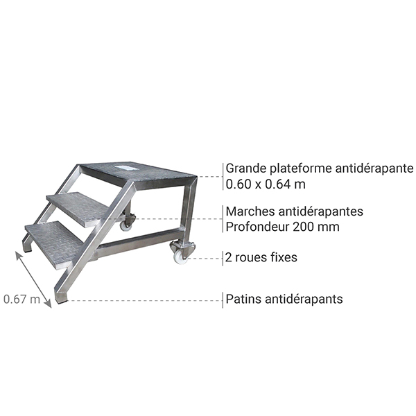 details marchepied inox sans garde corps 2047