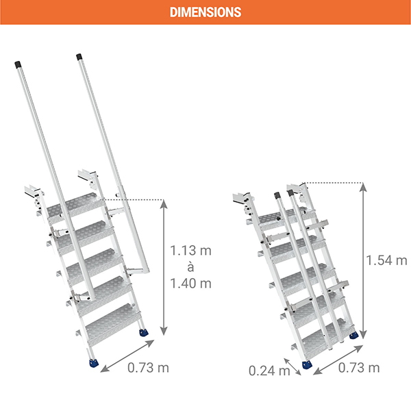 dimensions echelle camion EAC