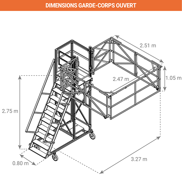 dimensions plateforme container