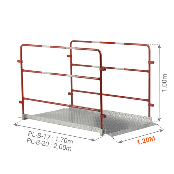 plateforme passerelle pietons dimensions