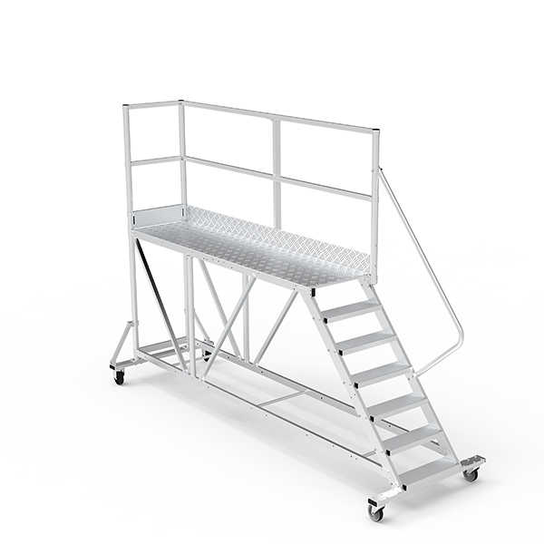 plateforme roulante 250 cm garde corps droite arriere