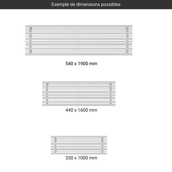 gamme radiateur acier sherwood horizontal blanc