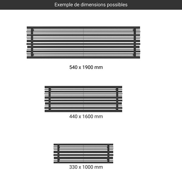 gamme radiateur acier sherwood horizontal noir