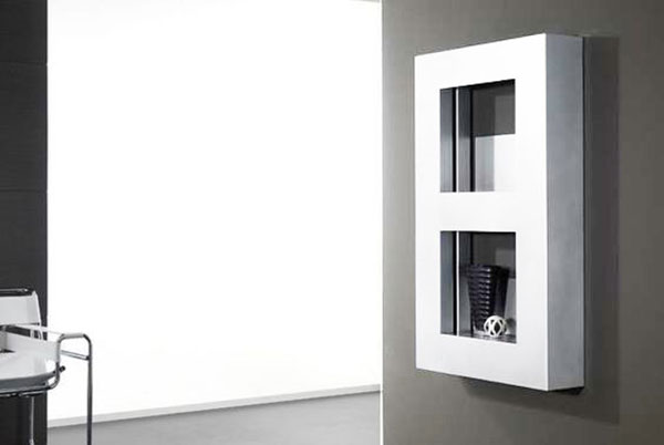 radiateur meuble cube double blanc