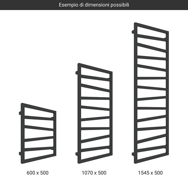 gamma scaldasalviette zigzag nero