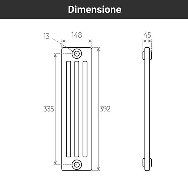 schema radiatore tubolare 392 4