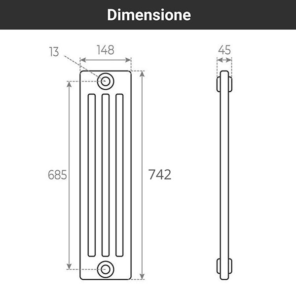schema radiatore tubolare 742 4