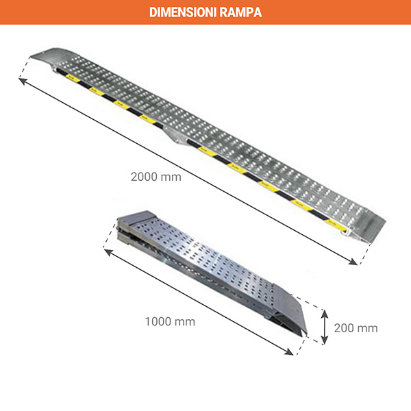 dimensioni rampa 2000mm