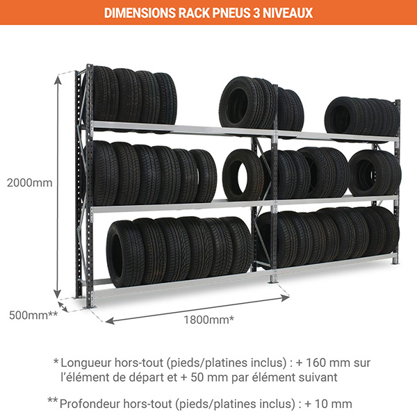 composition rack pneus 3niveaux 1800
