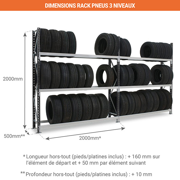 composition rack pneus 3niveaux 2000