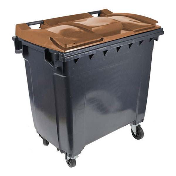 Poubelle Bio GO Practic BINI – 4,5L – Brun – Avec Couvercle Et Filtre