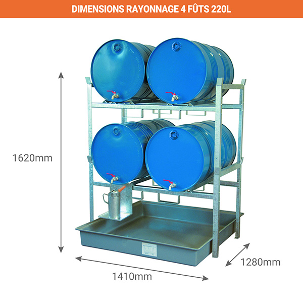 dim etagere rayonnage 4 200 litres
