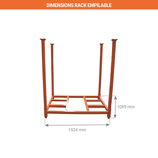 dimensions rack empilable RMC
