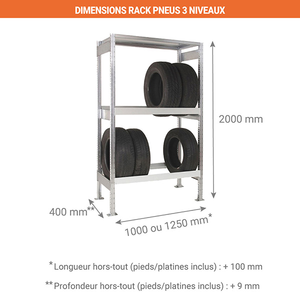 dimensions rack pneu 3niveaux