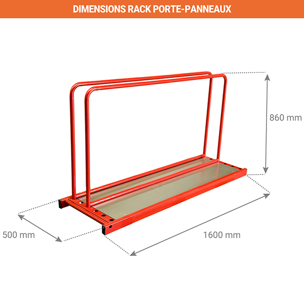 dimensions racks porte panneaux modulables 500 kg