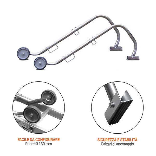 Cross Auto Accessories-Portapacchi da Tetto per Scale Regolabile – Sicuro, Montaggio Facile, Compatibile con Sistema T-Track