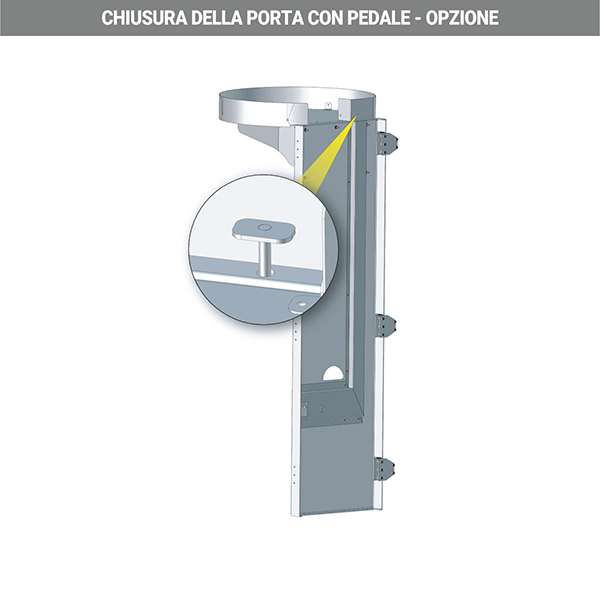 BLOCCA PORTA A PEDALE TIPO PESANTE A MOLLA H.mm.147 VERNICIATO ORO ART.236
