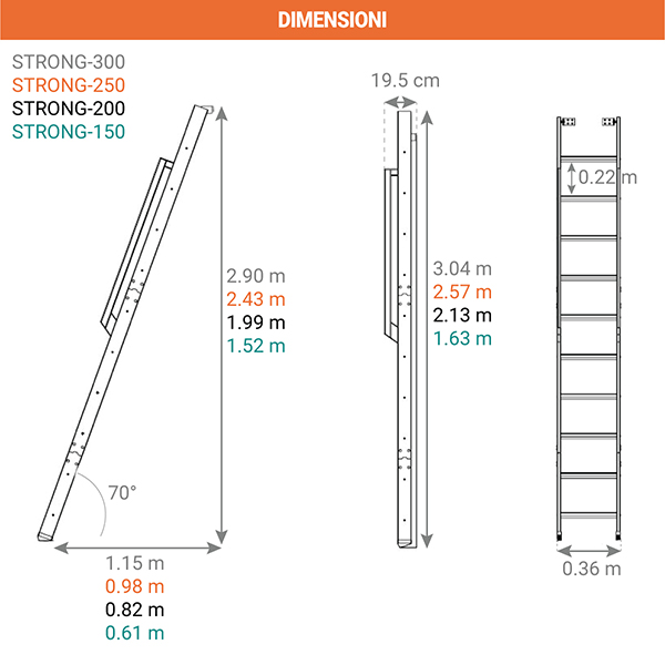 Soppalco in metallo e legno con scala alla marinara - Contemporaneo -  Scale - Altro - di Top Line di Dri Luca