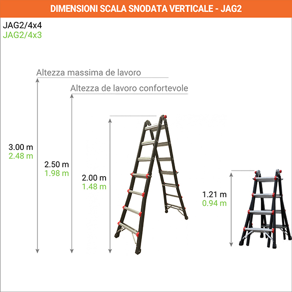 dimensioni scala snodata verticale jag2