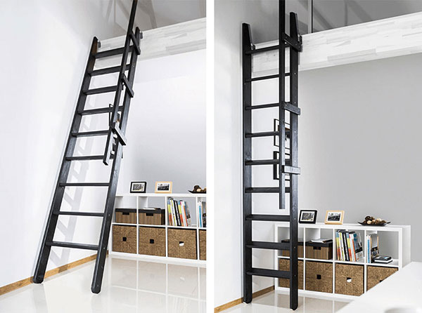 Scala A 3 Gradini Pieghevole Con Corrimano Di Sicurezza - Antiscivolo, Portatile, Carico 150 Kg