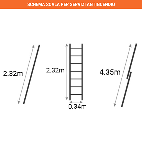 schema scala servizi antincendio pieghevole