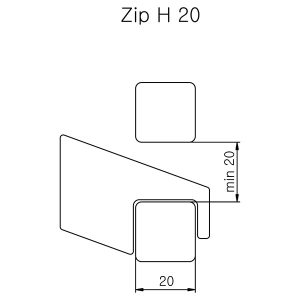 diagramma dimensionale zip h20