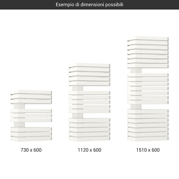 gamma scaldasalviette iron s 600 bianco