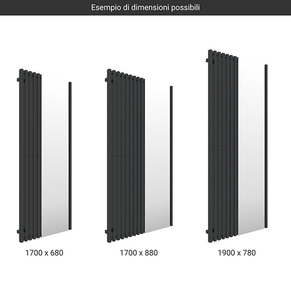 gamma scaldasalviette specchio triga nero