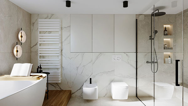 scaldasalviette quad bold bianco bagno giapponese face